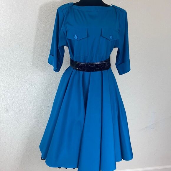 Vintage Petites By Coco Of California Woman Dress Size M Belt Not Included - Picture 1 of 7